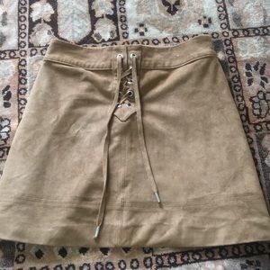 Suede Mini Skirt